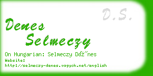 denes selmeczy business card